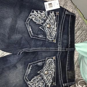 Indigo dark never worn jeans, with tags